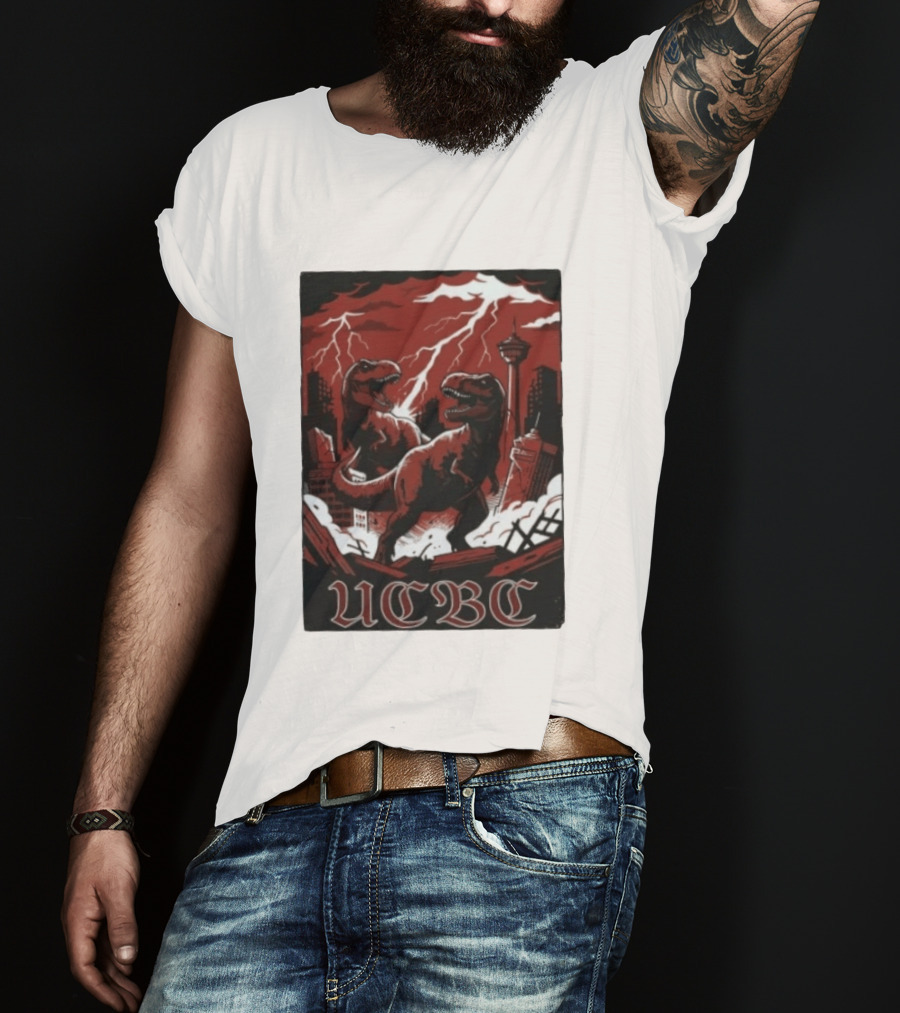 UCalgary UCBC Bhangra Rex Dinosaur City Destruction T-Shirt