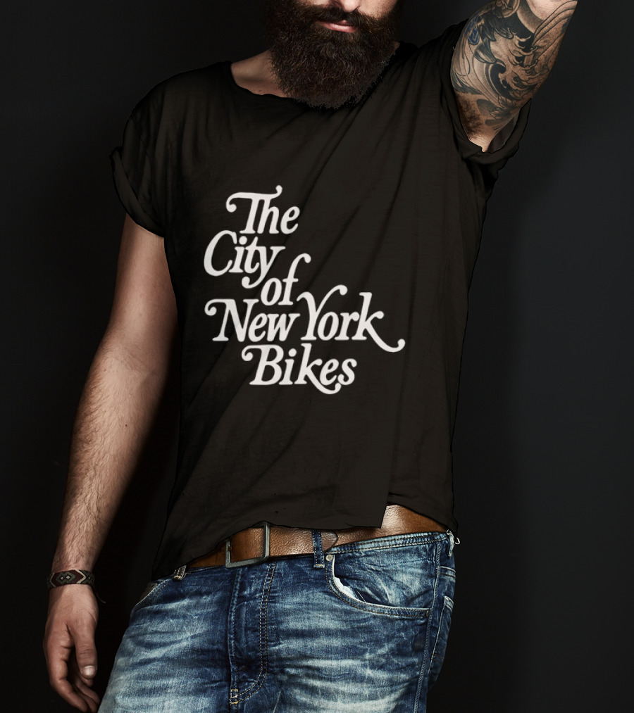The City Of New York Bikes NYC Cycling Urban Bicycle Ride T-Shirt