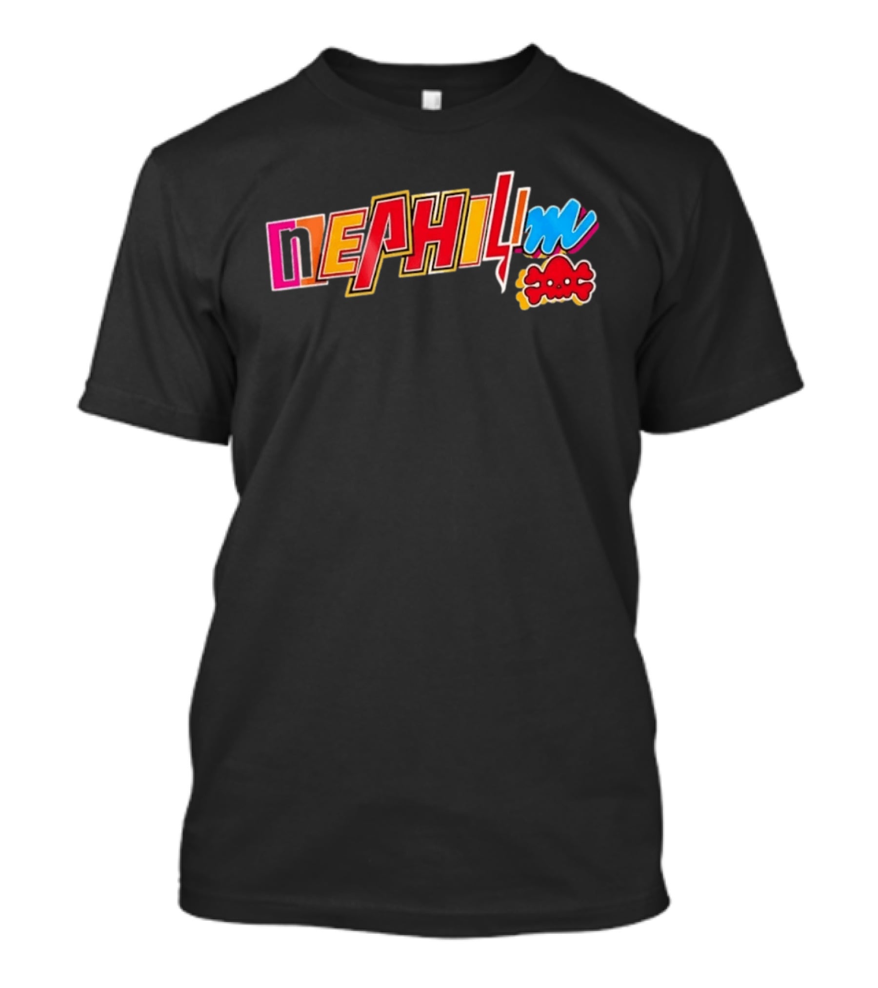 Nephilim Skull Gothic Occult Mythology Retro Bold Colorful T-Shirt