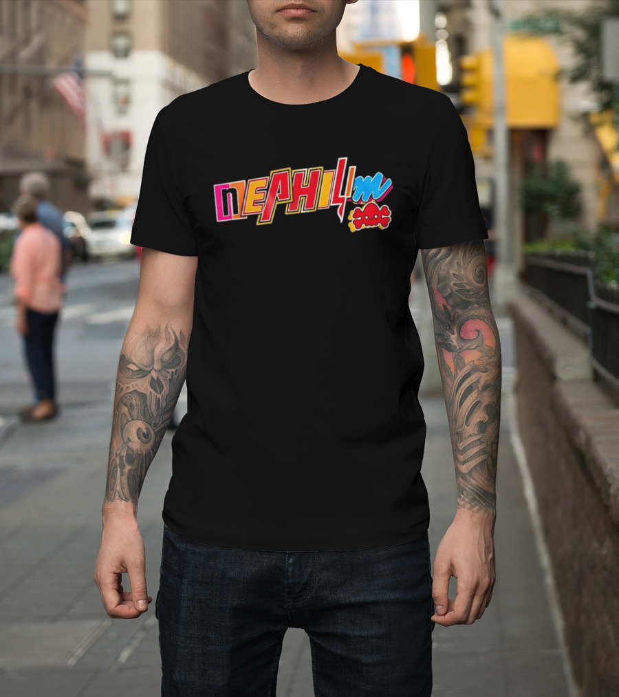 Nephilim Skull Gothic Occult Mythology Retro Bold Colorful T-Shirt