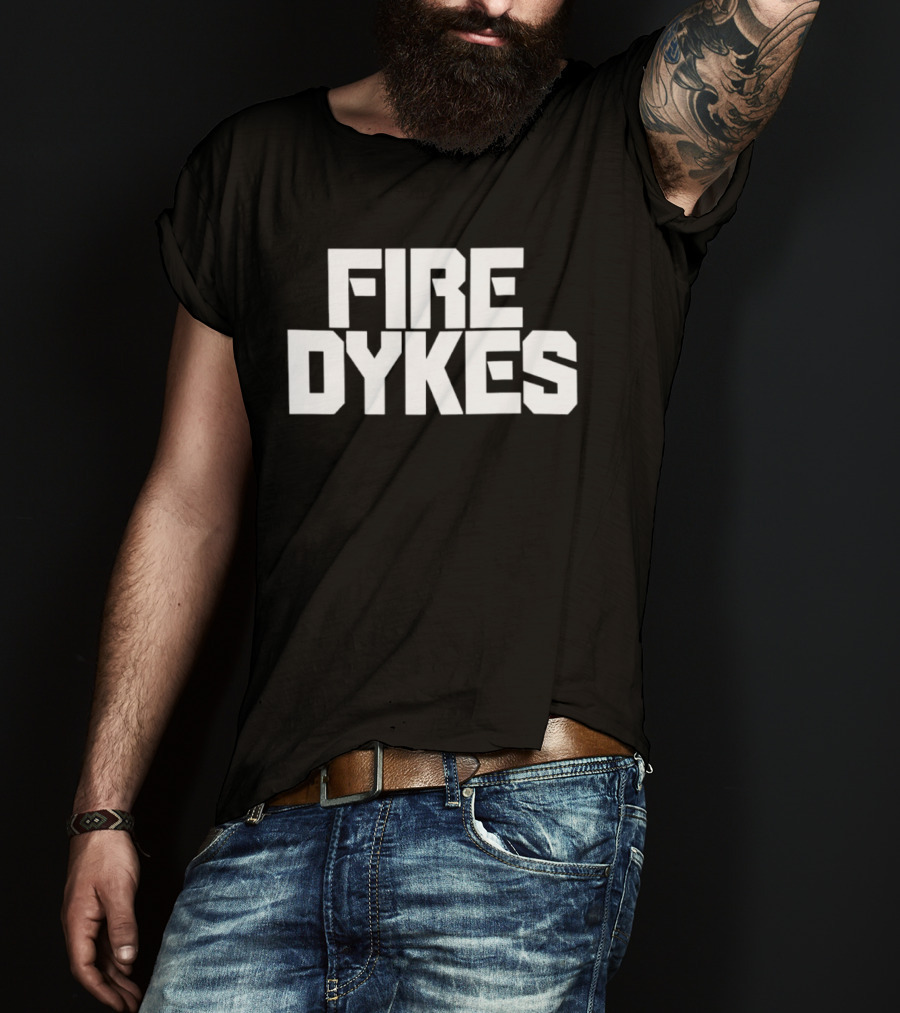 Lesbian Pride LGBTQ Queer Activism Fire Dykes T-Shirt