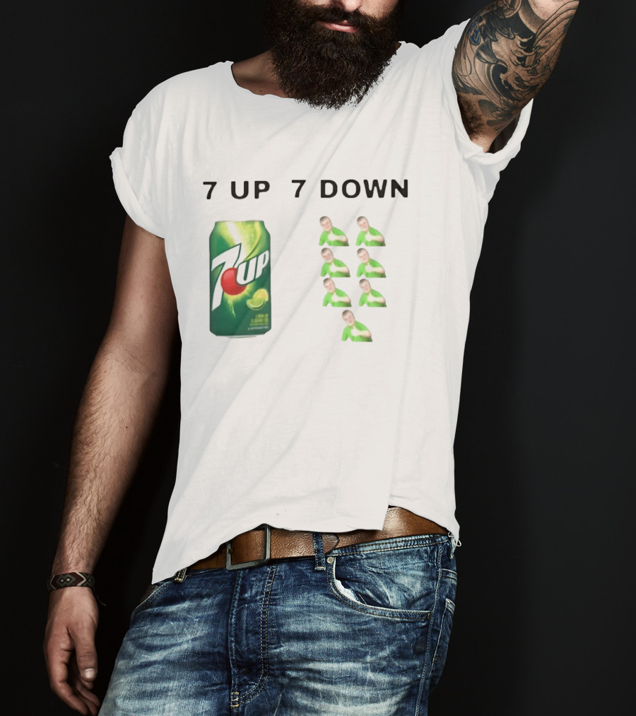 7 Up 7 Down Meme Soda Can With Seven Thumbs Up T-Shirt