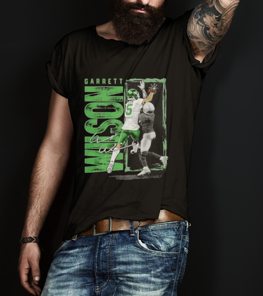 Garrett Wilson New York Jets Football Duo 5 Autograph Wilson Player Image T-Shirt