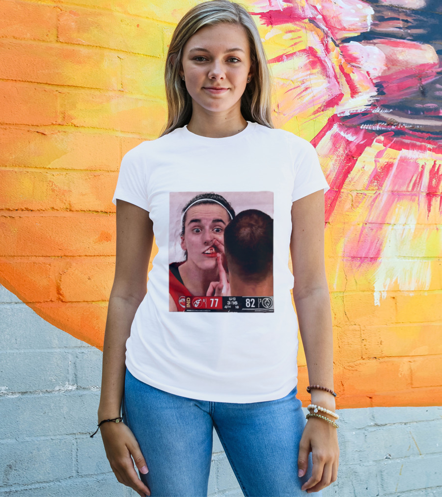 Caitlin Clark Injured Mouth Indiana Basketball Game Score 77 82 Fourth Quarter T-Shirt