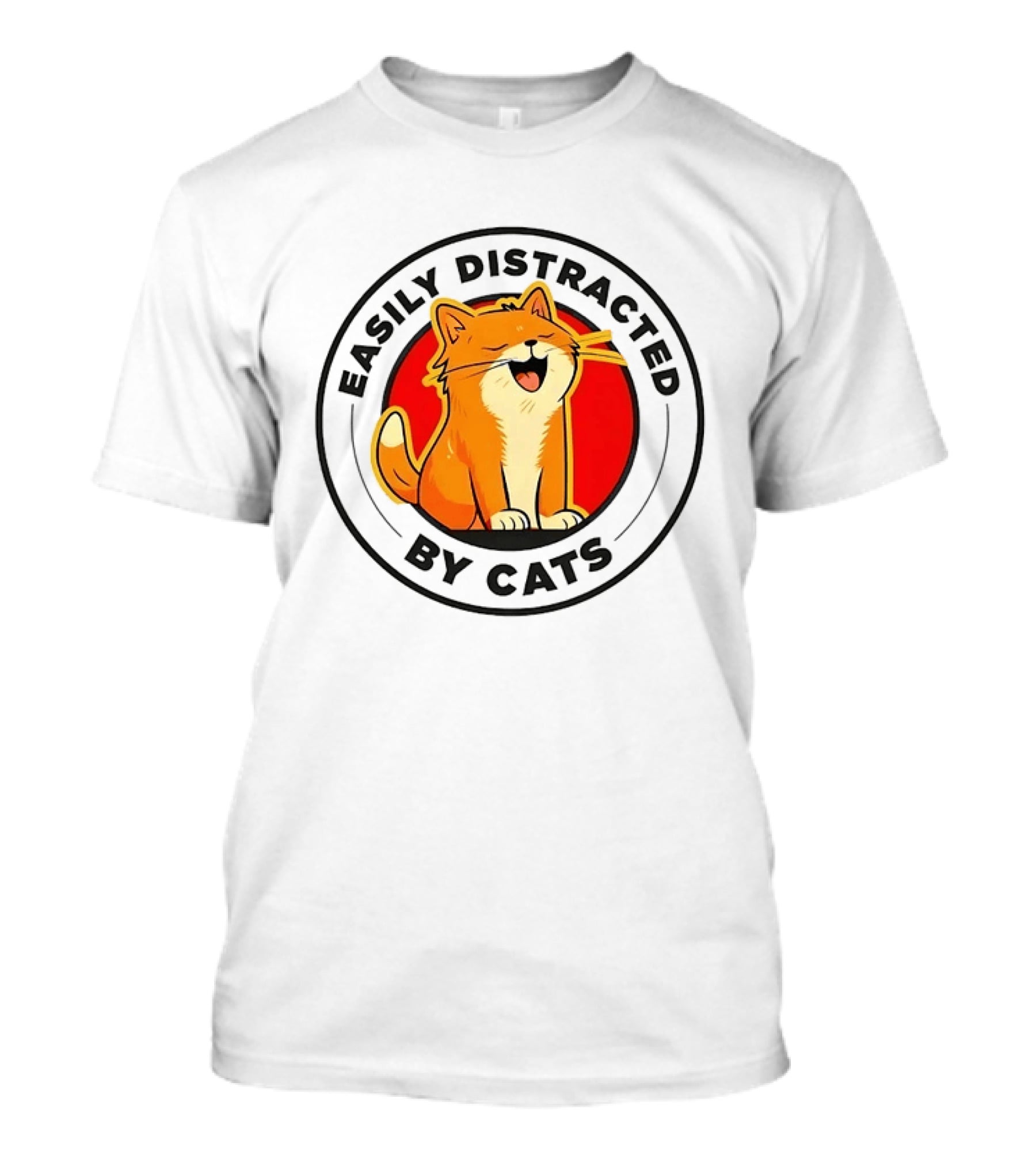 Easily Distracted By Cats Cute Kitten Lover T-Shirt