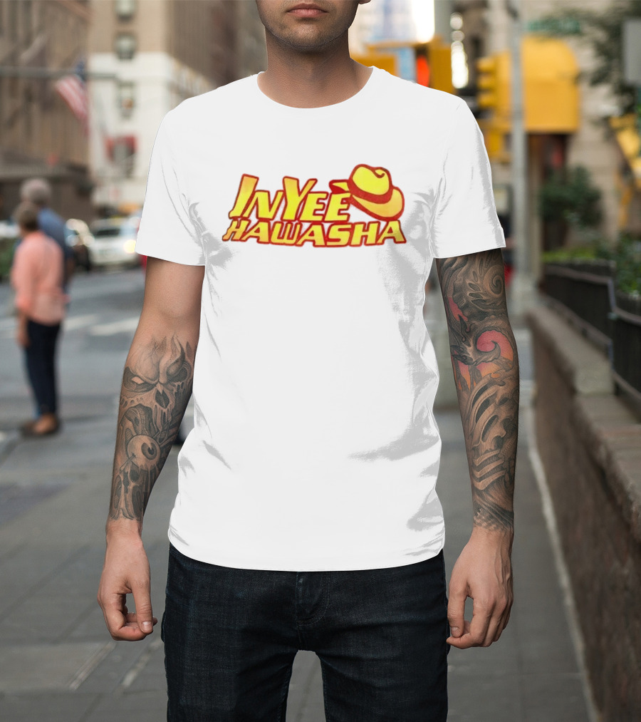Inyee Hawasha Yellow Red Cowboy Hat T-Shirt