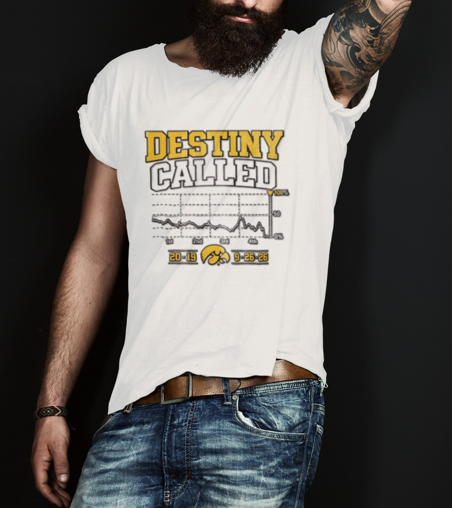 Destiny Called Iowa Hawkeyes Xavier Williams Performance Graph 2019 9 26 26 T-Shirt