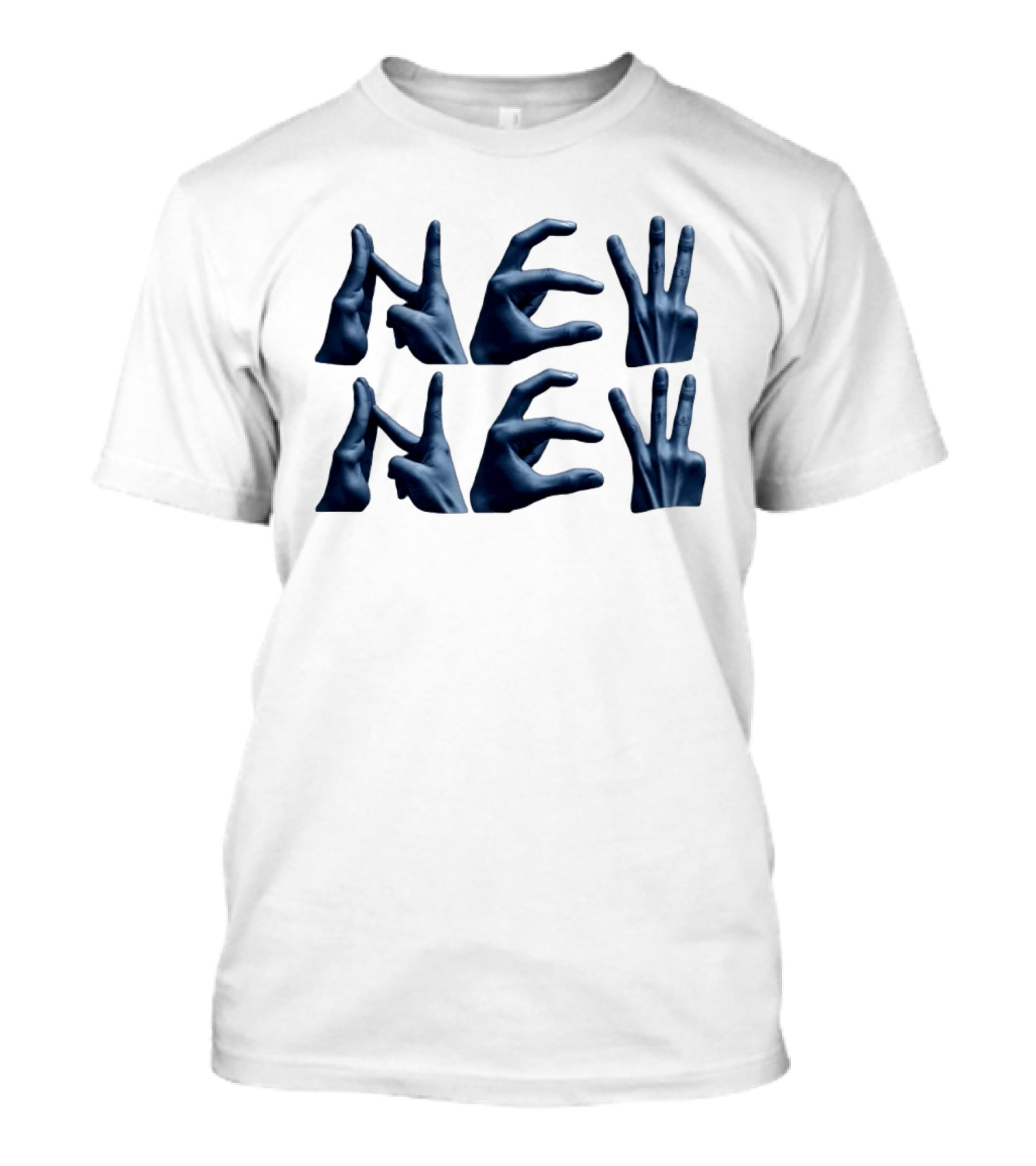 New Hand Sign Finger Spelling Gestures Modern NEVERVOKE T-Shirt