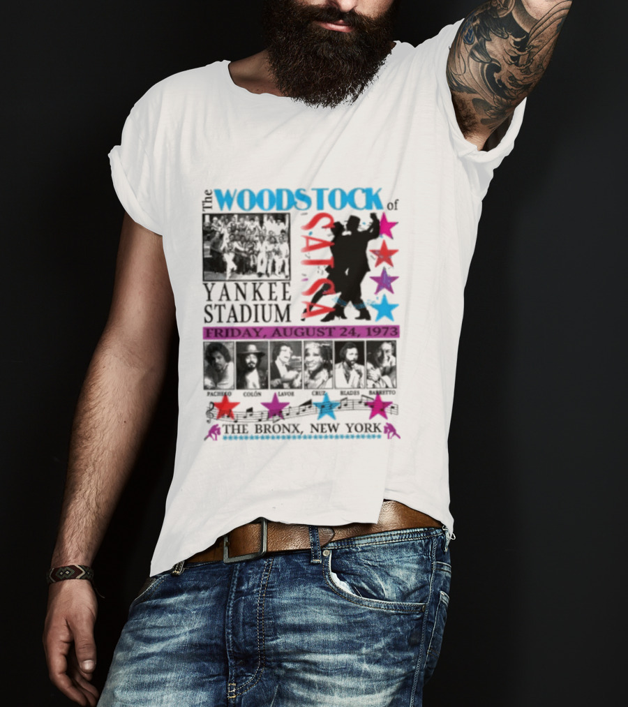 Woodstock Of Salsa Yankee Stadium August 24 1973 Pacheco Colón Lavoe Cruz Blades Barretto Bronx New York T-Shirt