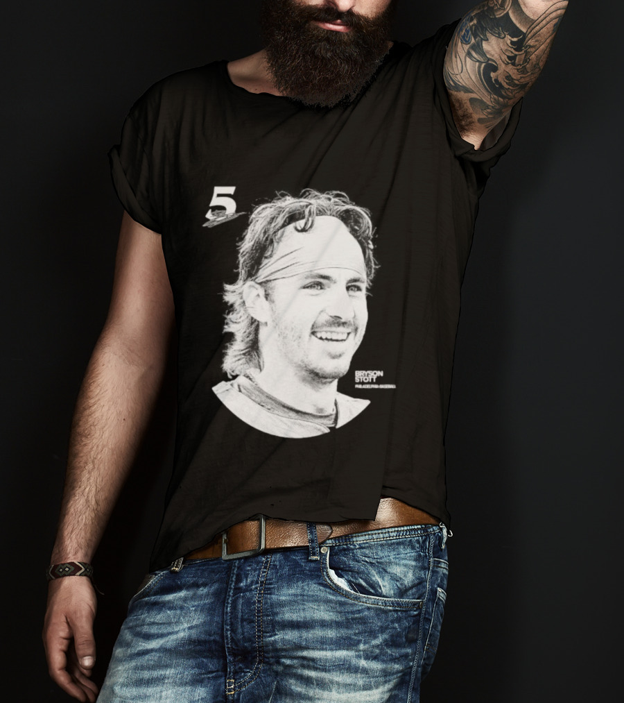 Philadelphia Baseball Bryson Stott 5 Halftone T-Shirt