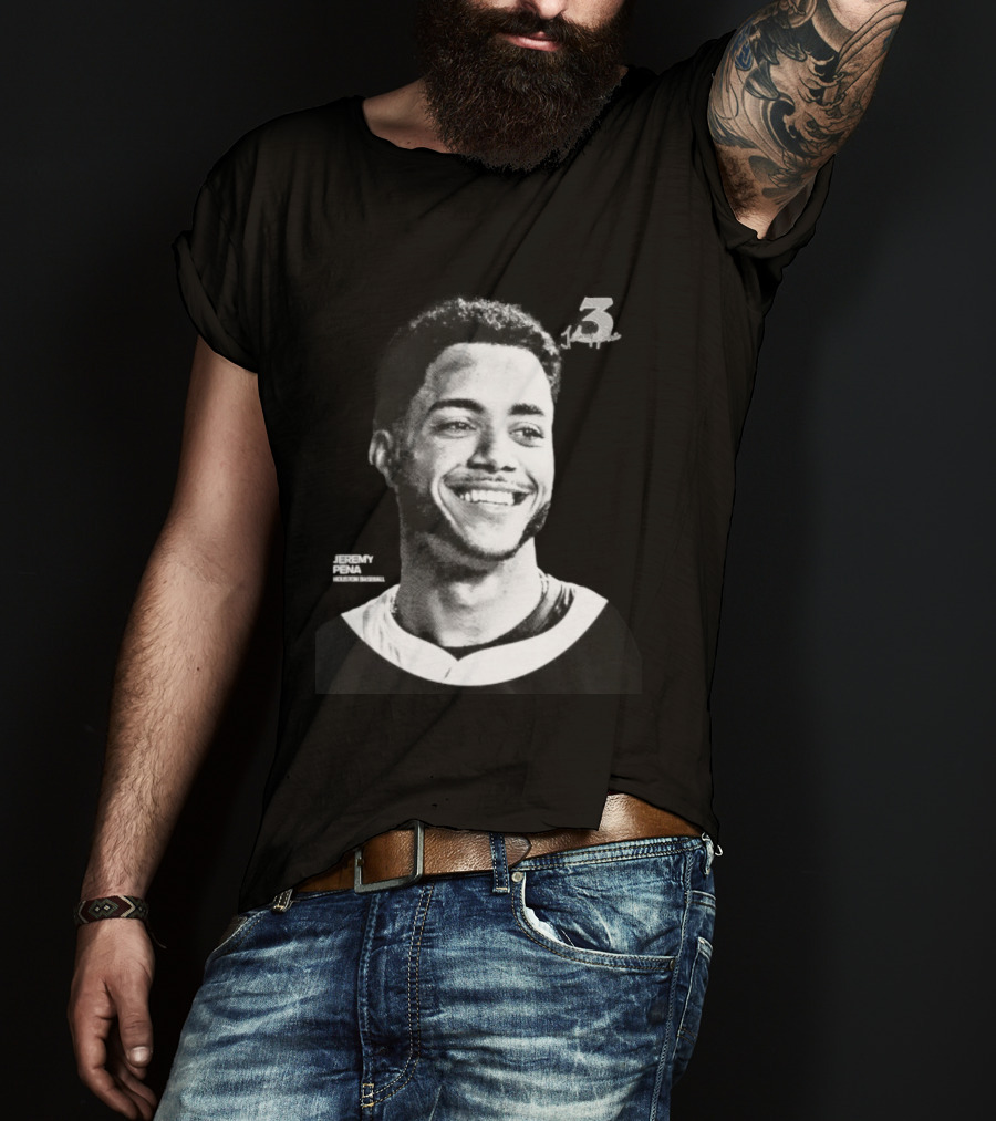 Jeremy Pena Houston Baseball No 3 Halftone T-Shirt