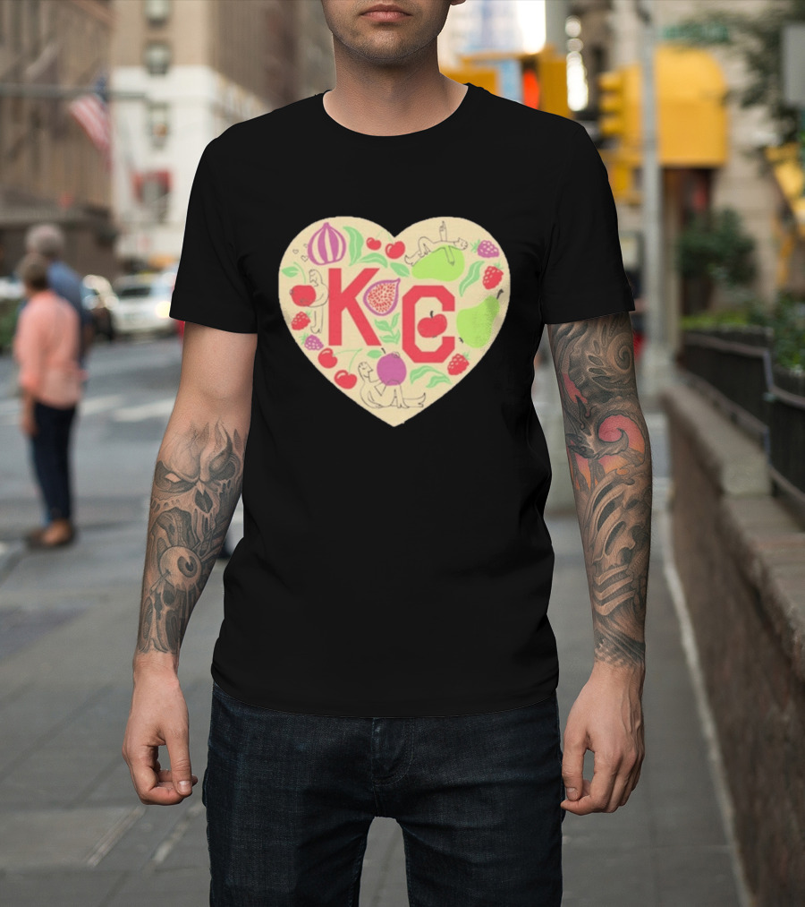 KC Heart Fruits And Figures Kansas City Giving Grove T-Shirt