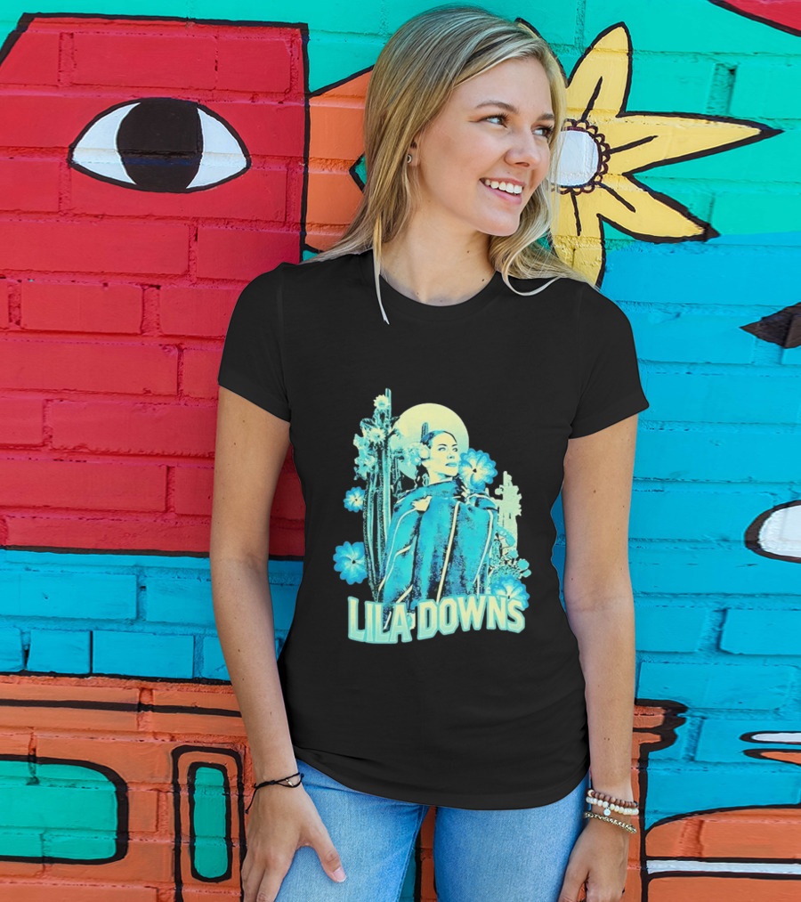 Lila Downs Mexican Cactus Floral T-Shirt