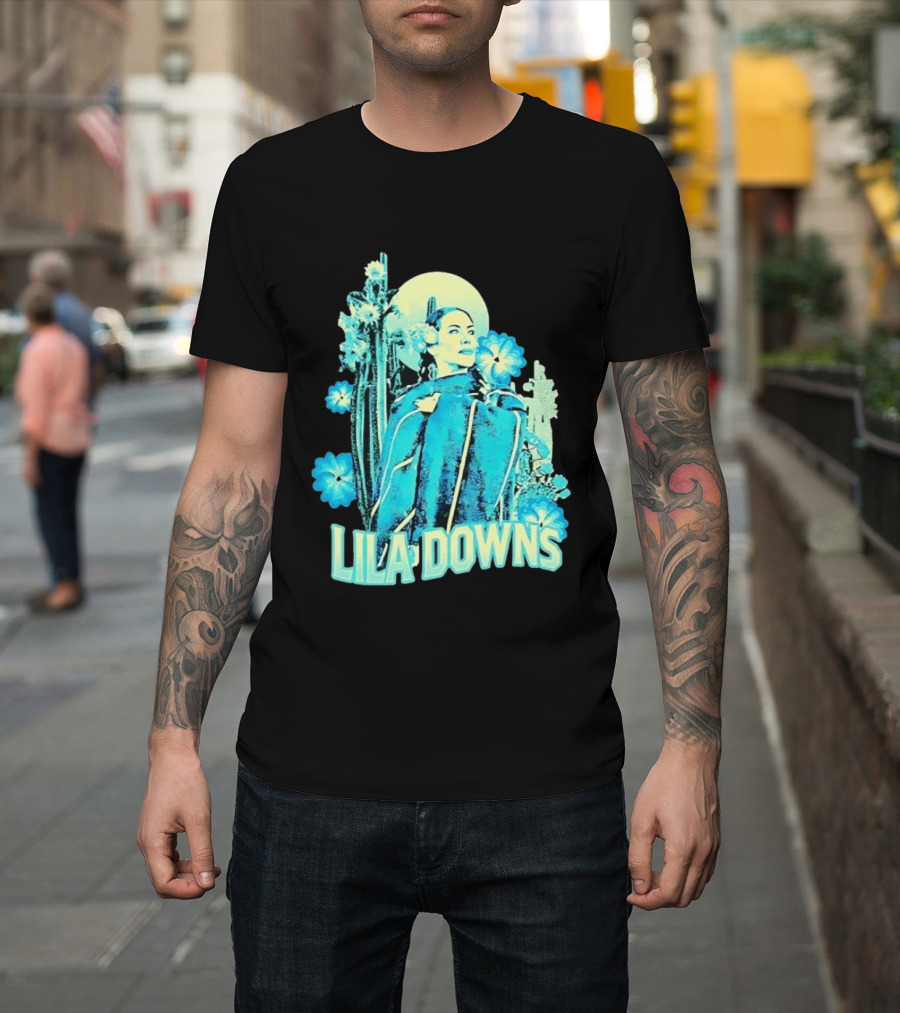 Lila Downs Mexican Cactus Floral T-Shirt
