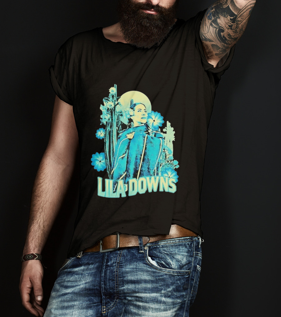 Lila Downs Mexican Cactus Floral T-Shirt