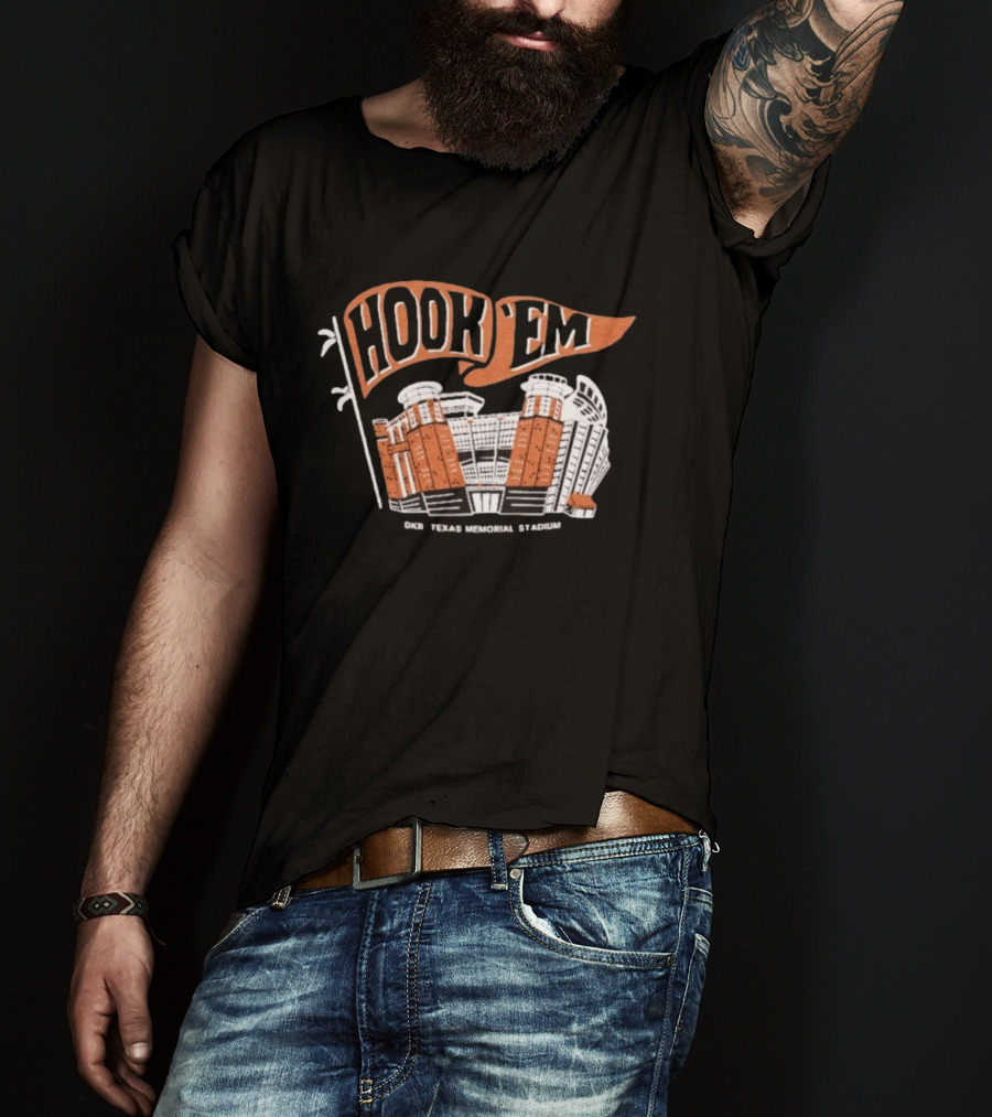 Hook 'Em DKR Texas Memorial Stadium Flag T-Shirt