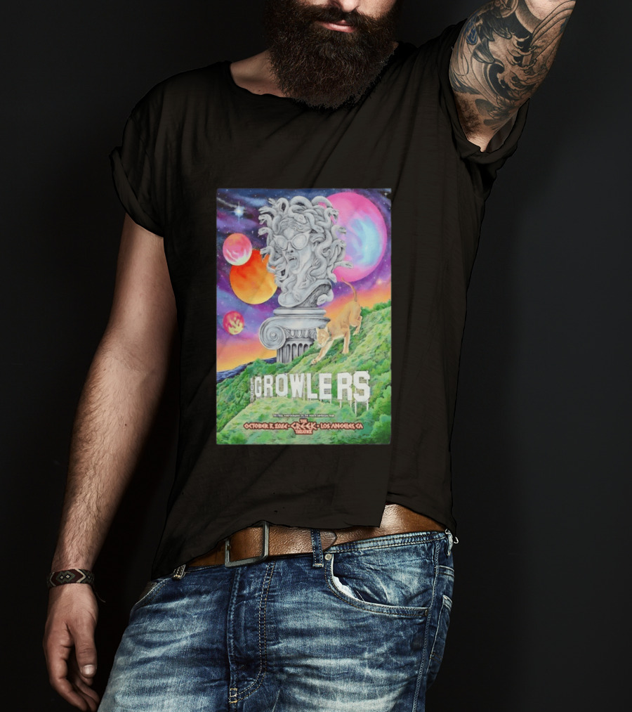 Los Growlers Final Performance Greek Theatre Los Angeles October 3 2024 Statue And Lion T-Shirt