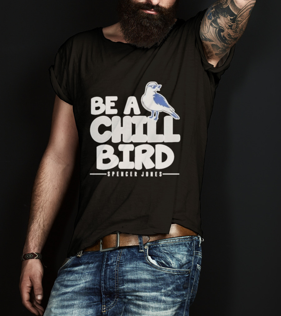 Be A Chill Bird Spencer Jones Vintage Style Bird Wearing Sunglasses T-Shirt