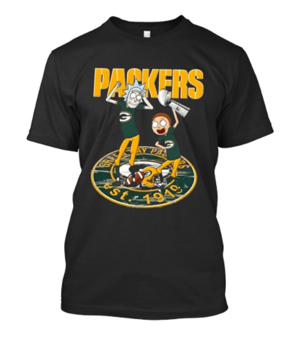 Green Bay Packers Rick Sanchez Morty Smith Est 1919 Packers T-Shirt