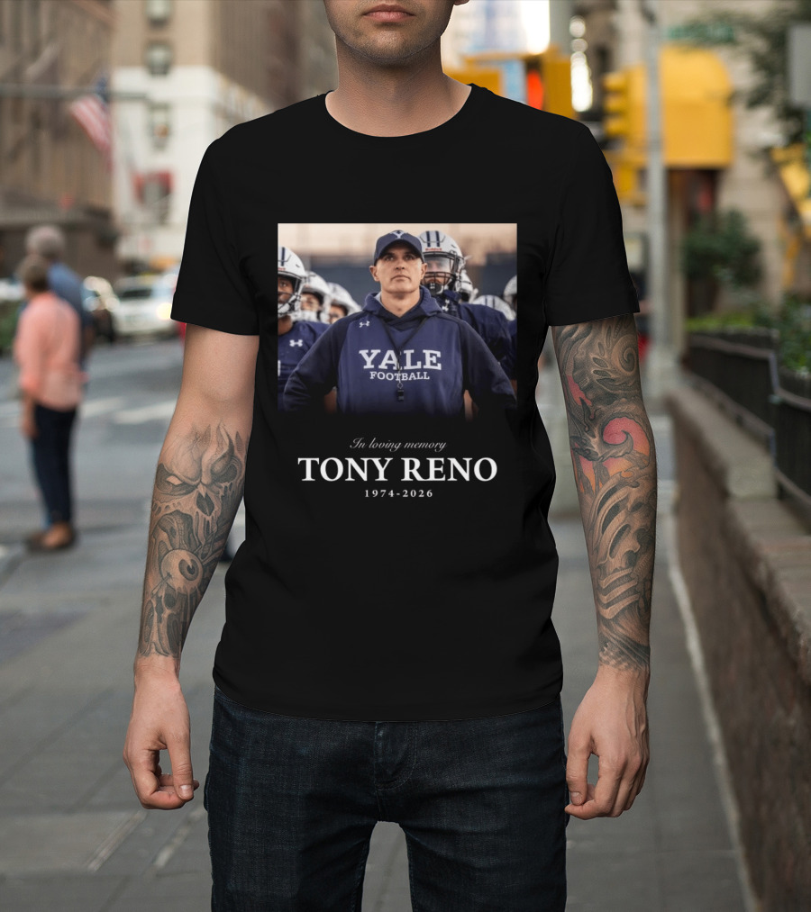 In Loving Memory Yale Football Tony Reno 1974 2026 T-Shirt