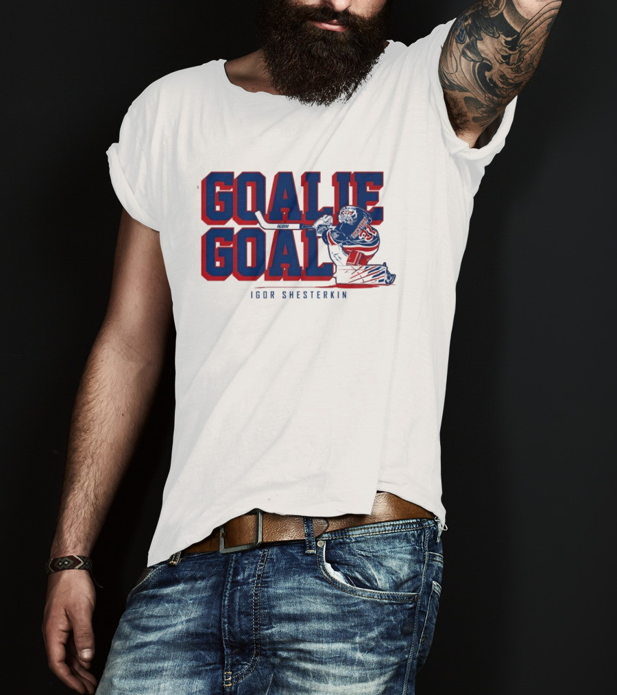 Igor Shesterkin Goalie Goal New York Rangers T-Shirt