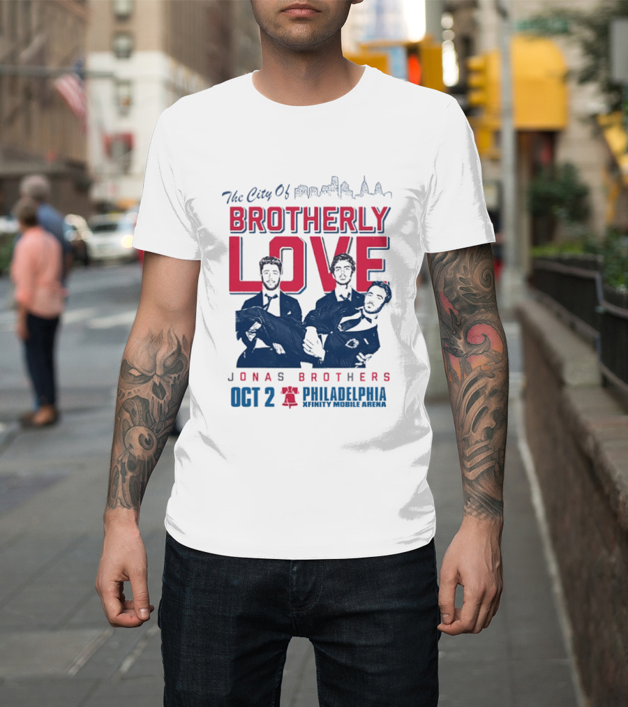 The City Of Brotherly Love Jonas Brothers Philadelphia October 2concert T-Shirt