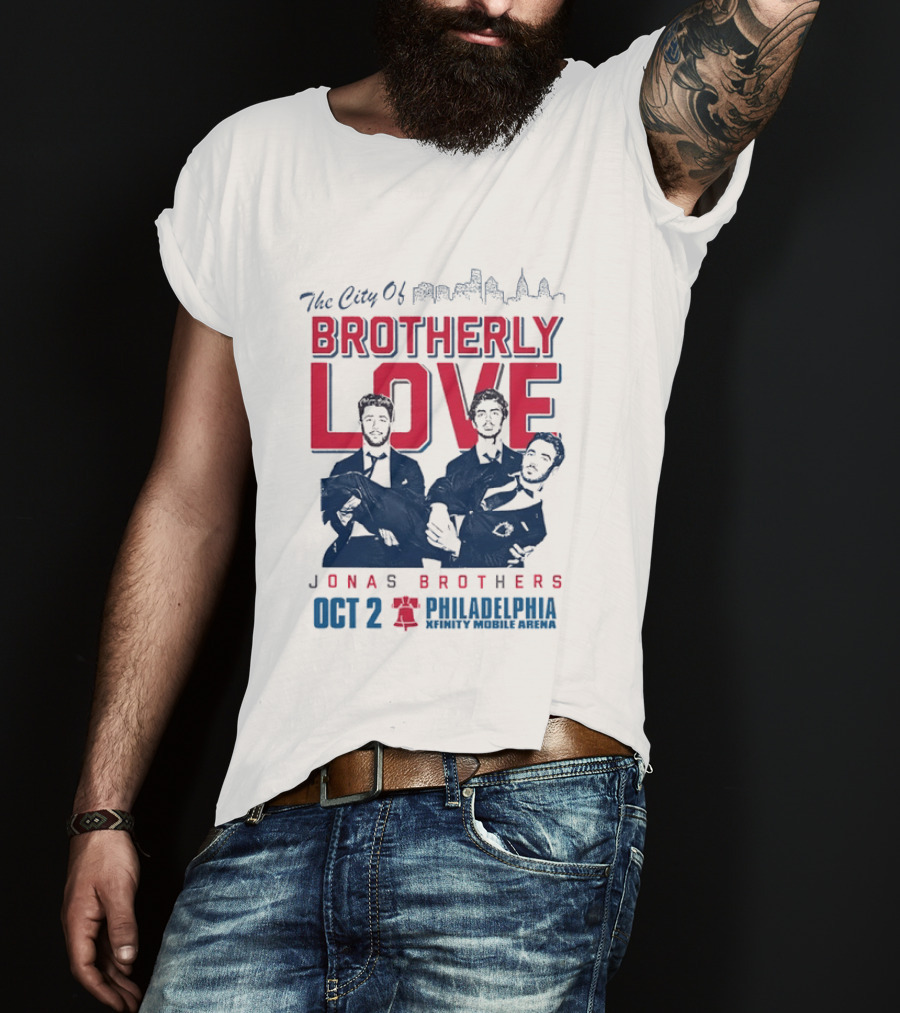 The City Of Brotherly Love Jonas Brothers Philadelphia October 2concert T-Shirt