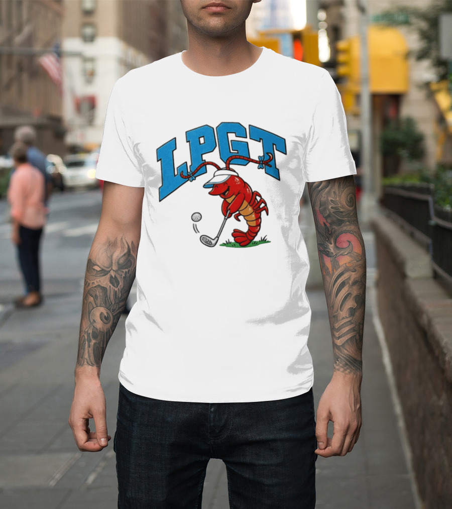 Lobster Playing Golf LPGT Fun T-Shirt