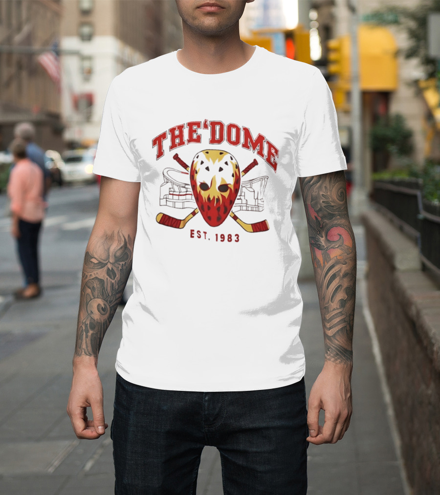 The Dome Est 1983 Hockey Mask Crossed Sticks Arena T-Shirt