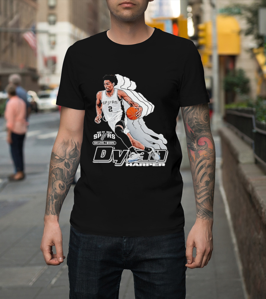 Dylan Harper Number 2 San Antonio Spurs NBA 500 Level @NBPA T-Shirt