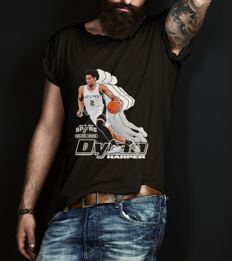 Dylan Harper Number 2 San Antonio Spurs NBA 500 Level @NBPA T-Shirt