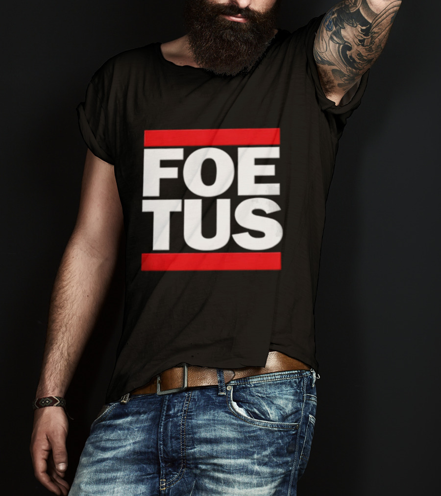 Foetus White Letters With Red Bars T-Shirt