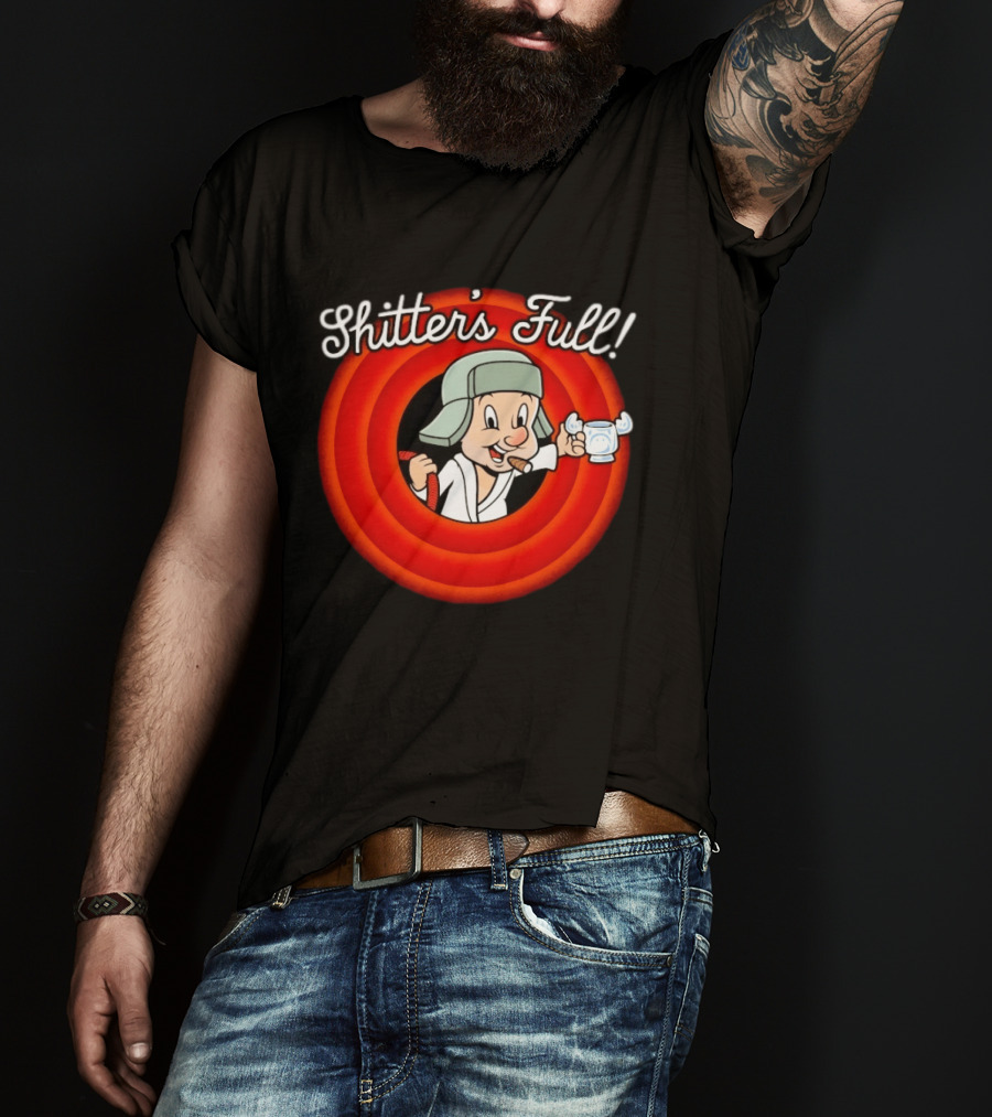 Shitter's Full Cousin Christmas Vacation Cartoon Character Cigar And Robe T-Shirt