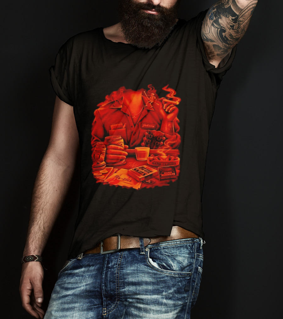 Johnny St Louis Missouri 10 6 2026 Dark Clouds Blue Skies Cigar Whiskey Guitar T-Shirt