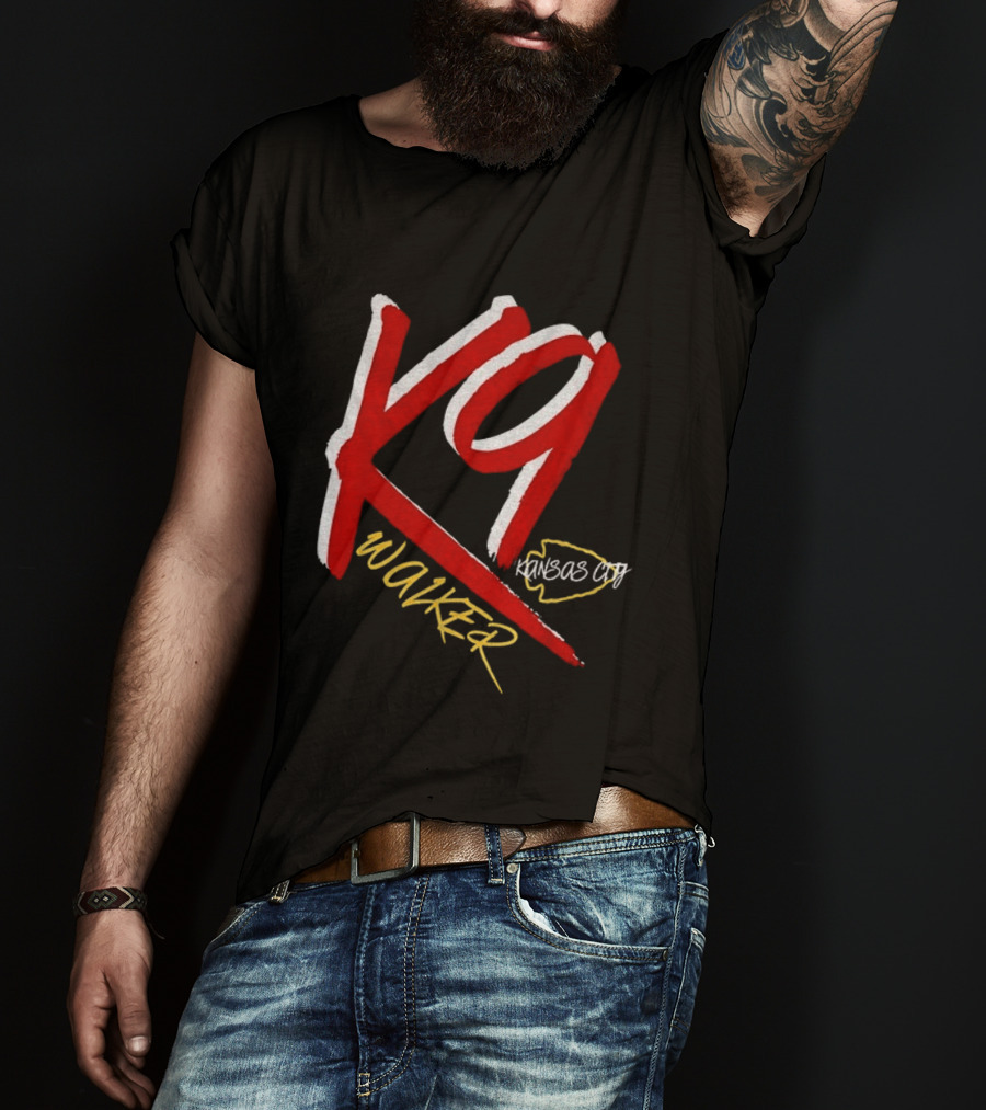 K9 Walker Kansas City Chiefs Football T-Shirt