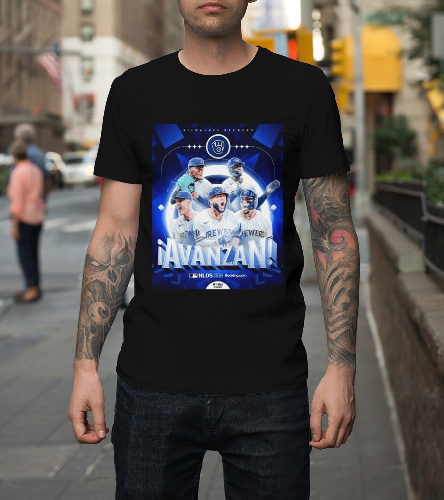 Milwaukee Brewers NLDS 2026 Avanzan MLB Playoffs Celebration T-Shirt