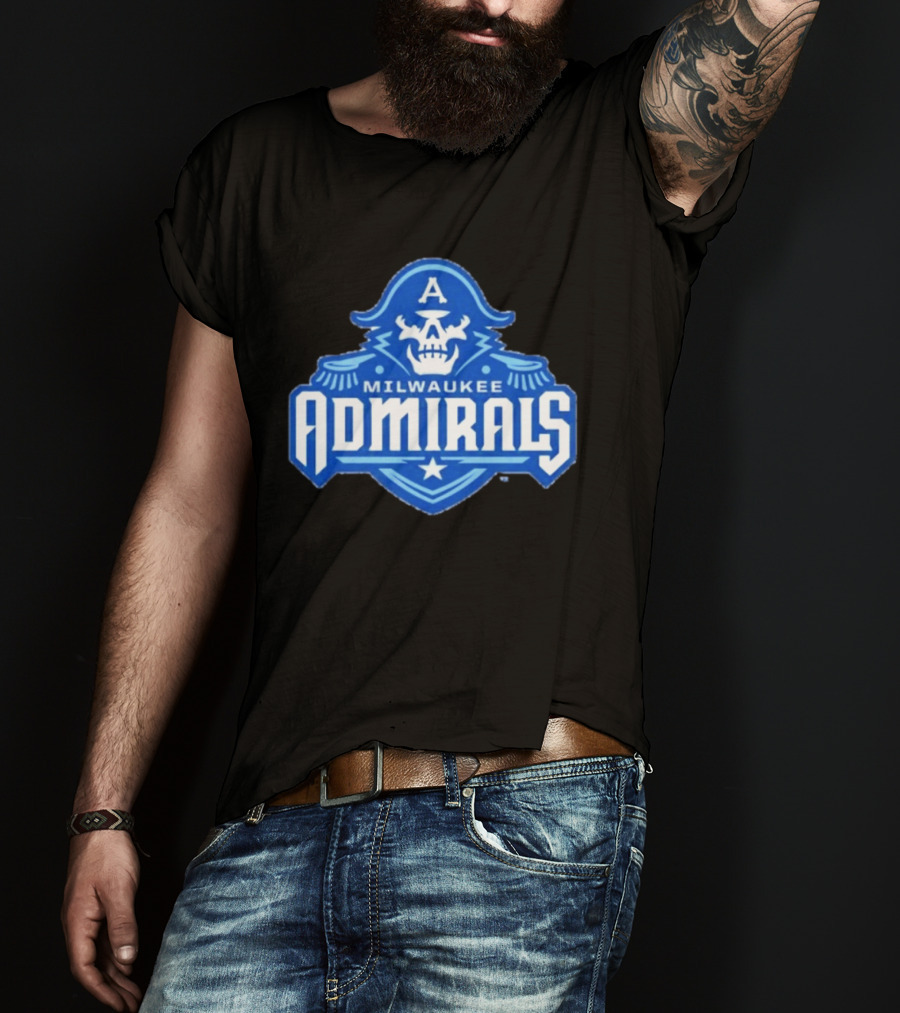 Milwaukee Admirals AHL Hockey Team Spooky Skeleton T-Shirt