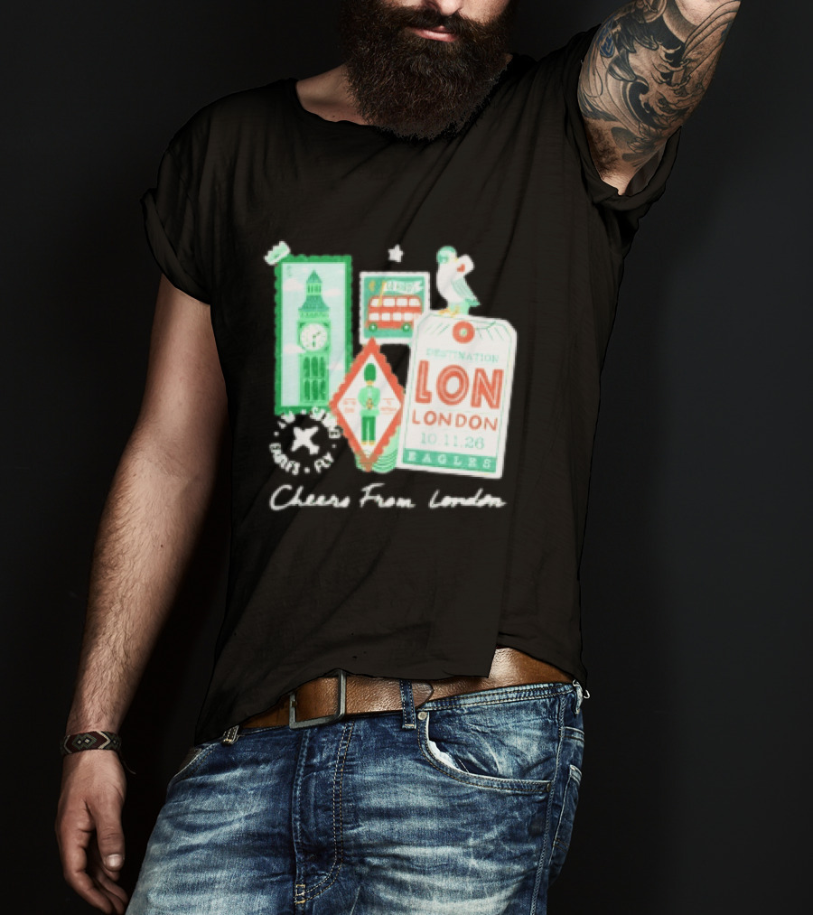 Philadelphia Eagles Destination London 101126 Cheers London T-Shirt