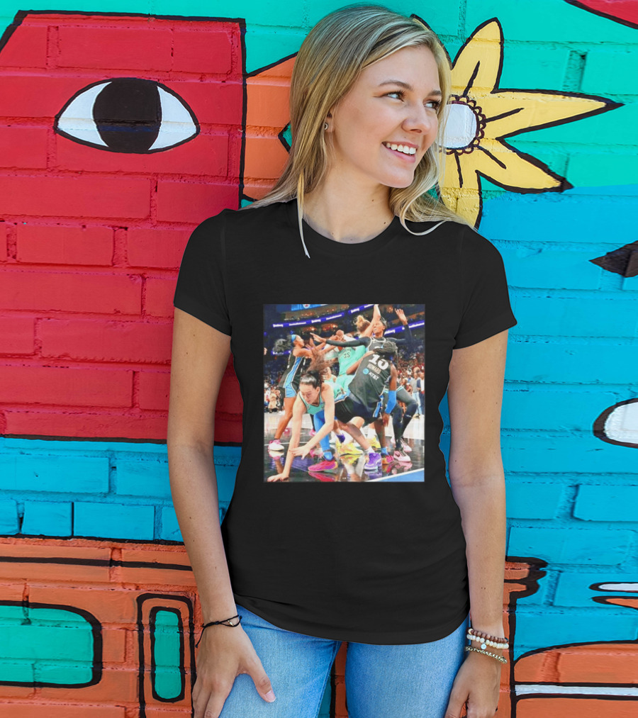 WNBA Action Howard 10 Brooklyn 35 AT&T Basketball Game T-Shirt