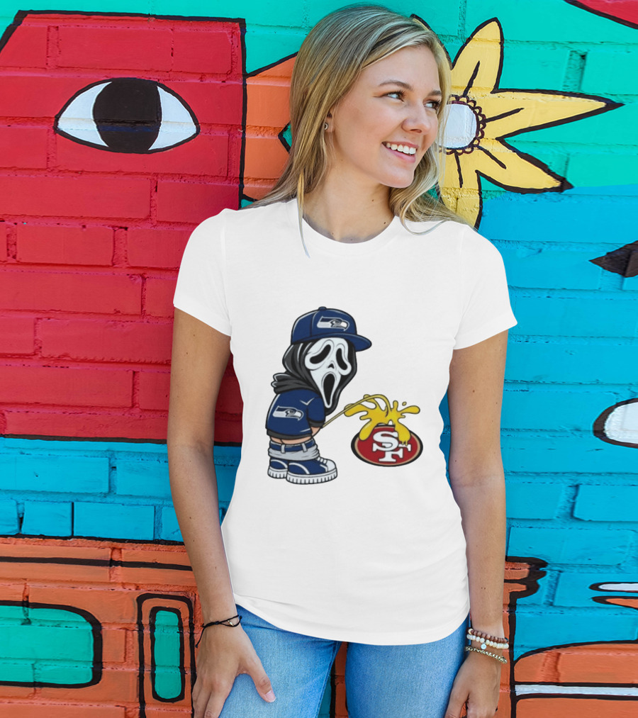 Seattle Seahawks Ghostface Fan Rivalry With San Francisco 49ers T-Shirt