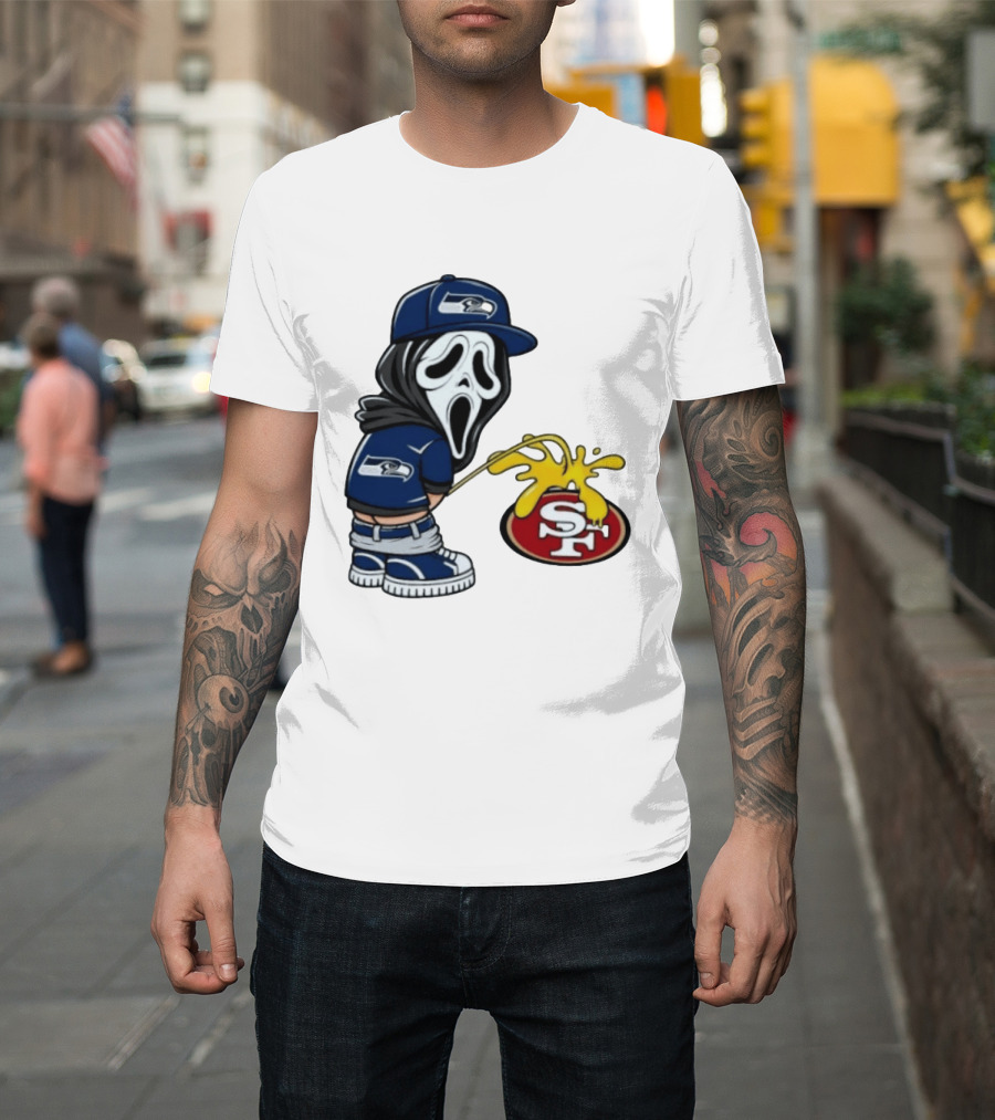 Seattle Seahawks Ghostface Fan Rivalry With San Francisco 49ers T-Shirt