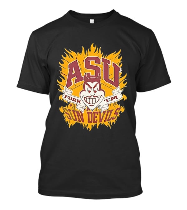 ASU Sun Devils Fork 'Em Arizona State University Fiery T-Shirt