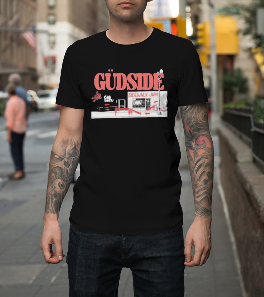 Güdside Sidewalk Jam Güd Byek Skateboard Street T-Shirt