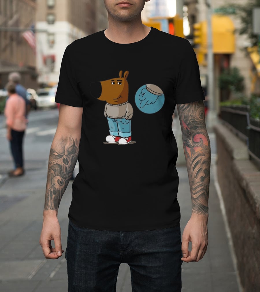 Chill Guy Middle Finger Bear Sweater Jeans Casual T-Shirt