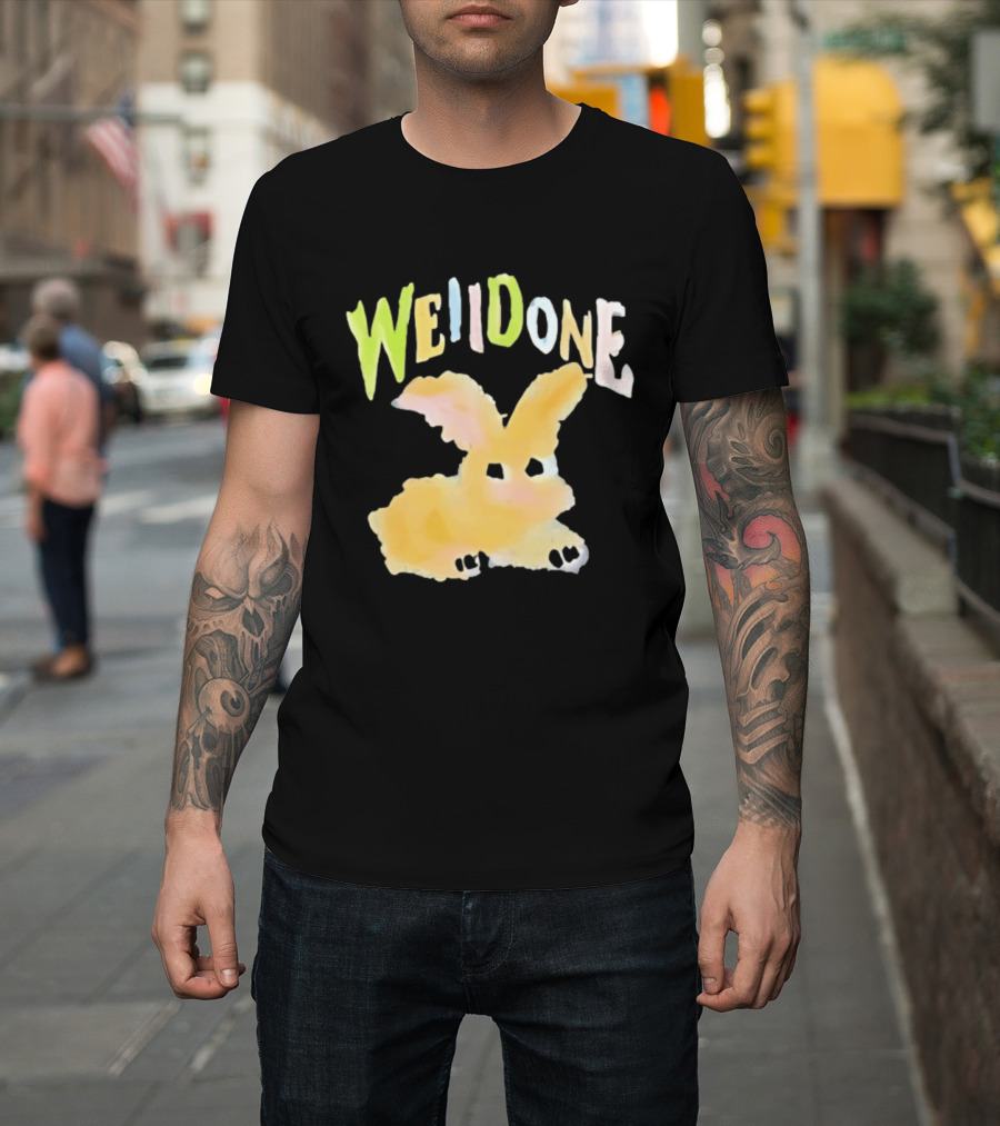 We11done Colorful Bunny Rabbit Fashion Playful Pastel Aesthetic T-Shirt