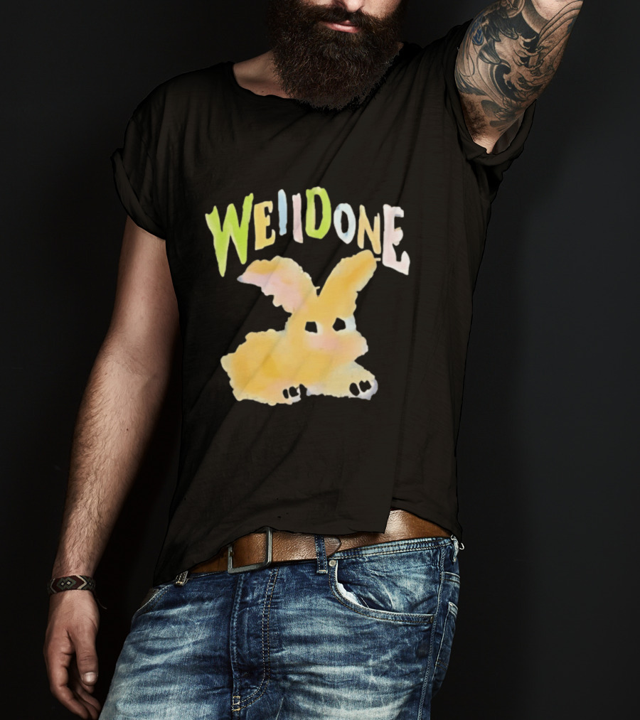 We11done Colorful Bunny Rabbit Fashion Playful Pastel Aesthetic T-Shirt