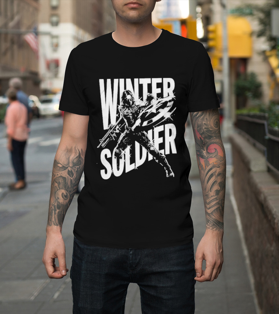 Winter Soldier Bucky Barnes Iconic Superhero T-Shirt