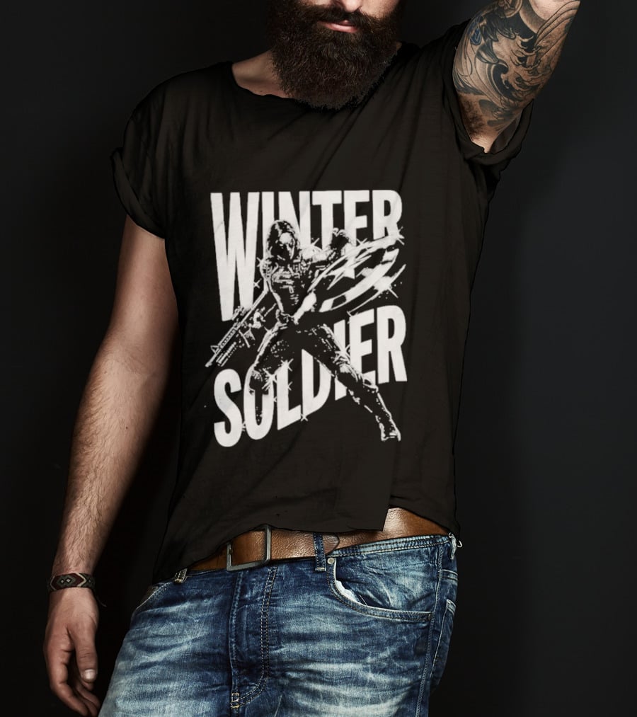 Winter Soldier Bucky Barnes Iconic Superhero T-Shirt