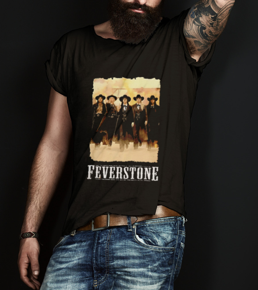 Feverstone Five Women Cowboy Outfits Walking T-Shirt