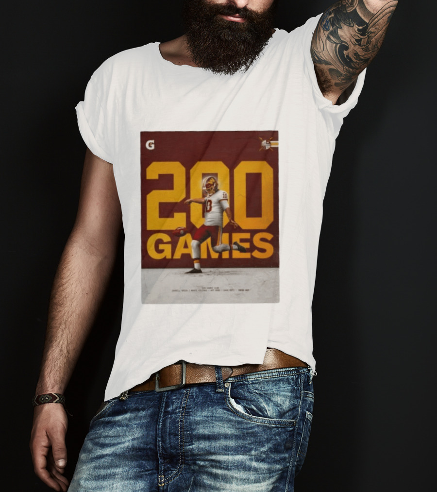200 Games Tress Way 200 Games Club Washington Commanders T-Shirt